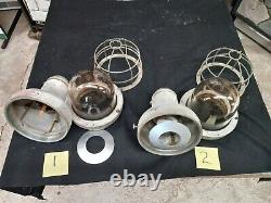 VTG. 15 INDUSTRIAL PYLE NATIONAL EXPLOSION PROOF FACTORY LAMPS WithCAGES $117 ea