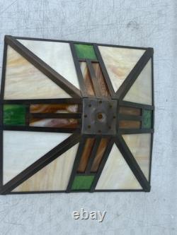 VTG 16 Beautiful Tiffany Style Spectrum Stained Glass Lamp Shade Table Ceiling