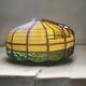 Vtg 1920's Arts & Crafts Leaded Slag Glass Shade Project Piece Yellow Green 20