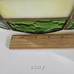 VTG 1920's Arts & Crafts Leaded Slag Glass Shade PROJECT Piece Yellow Green 20