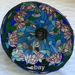 VTG 20 Tiffany Style Lamp Shade Stained Glass Design Victorian Theme MINT COND