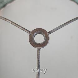 VTG 50's MCM Fiberglass Atomic Lamp Shade Double Two Tier Teal Swirl Pattern 17