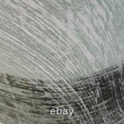 VTG 50's MCM Fiberglass Atomic Lamp Shade Double Two Tier Teal Swirl Pattern 17