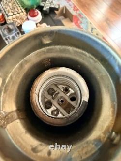 VTG 50s Hollywood Regency Crystal Brass Touchiere Table Lamp NHLC Shade 38 TALL