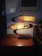 Vtg 50s Majestic Z Boomerang Lamp Fiberglass Shades Mid Century Modern Retro