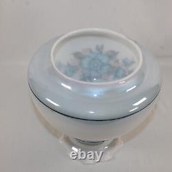 VTG Accurate Casting Co. Hurricane Lamp Blue Floral Shade