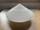 Vtg Art Deco Milk Glass Globe Lamp Shade Chandelier Cone Shape Ufo