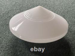 VTG Art Deco Milk Glass Globe Lamp Shade Chandelier Cone Shape UFO