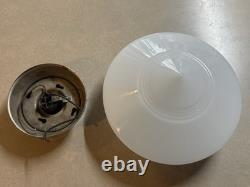 VTG Art Deco Milk Glass Globe Lamp Shade Chandelier Cone Shape UFO