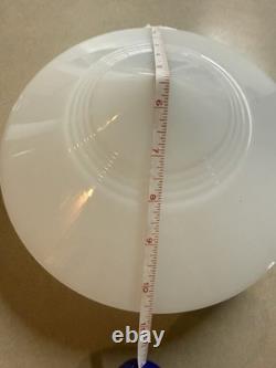 VTG Art Deco Milk Glass Globe Lamp Shade Chandelier Cone Shape UFO