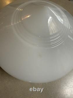 VTG Art Deco Milk Glass Globe Lamp Shade Chandelier Cone Shape UFO