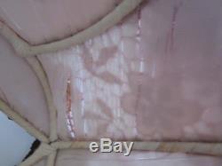 VTG Art Deco/Nouveau Pink Silk Fringed Clip on Lampshade