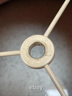 VTG Frederick Cooper Rusty Red Tweed & Fringes Trim HUGE Lamp Shade PERFECT