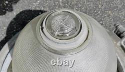 VTG. Industrial Large Gumdrop Shape Holophane Street Light withGlass Lamp Shades