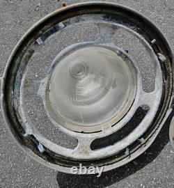 VTG. Industrial Large Gumdrop Shape Holophane Street Light withGlass Lamp Shades