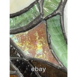 VTG Stained Glass Tiffany Style Shade Only Chandelier Lamp Light Art Deco 22