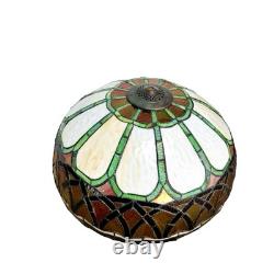 VTG Stained Glass Tiffany Style Shade Only Chandelier Lamp Light Art Deco 22