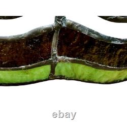 VTG Stained Glass Tiffany Style Shade Only Chandelier Lamp Light Art Deco 22