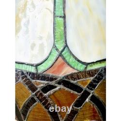 VTG Stained Glass Tiffany Style Shade Only Chandelier Lamp Light Art Deco 22