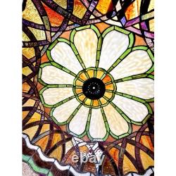 VTG Stained Glass Tiffany Style Shade Only Chandelier Lamp Light Art Deco 22