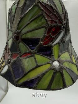 VTG Stained glass Tiffany Style Ceiling Fan Lamp Shade set of 3 butterfly, Flor