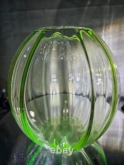 VTG Uranium Glass Sphere Lamp Shade