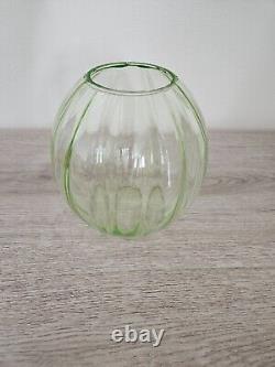 VTG Uranium Glass Sphere Lamp Shade