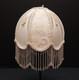 Vtg Victorian French Style Lamp Shade Art Nouveau Beaded Fringe Embroidered 8