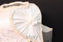 VTG Victorian French Style Lamp Shade Art Nouveau W Fringe embroidered W Heart