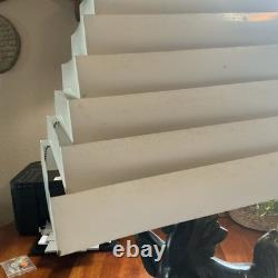 Venetian Blind Tiered Shade Black Ceramic Rearing Horse (Rare Find)