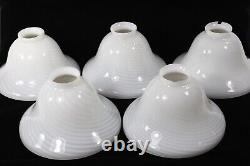 Vetri Murano Swirl Art Glass Shades -Set of 5 -Vintage Bell -for 2.25 Fitter