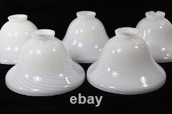 Vetri Murano Swirl Art Glass Shades -Set of 5 -Vintage Bell -for 2.25 Fitter