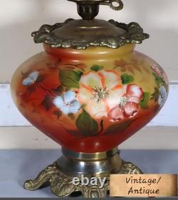 Victorian Era Gone With The Wind Parlor Lamp Electrified Stunning