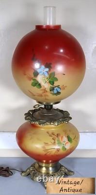 Victorian Era Gone With The Wind Parlor Lamp Electrified Stunning