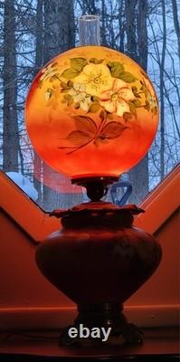 Victorian Era Gone With The Wind Parlor Lamp Electrified Stunning