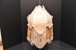 Victorian French Style Lamp Shade Art Nouveau W Fringe embroidered Vintage