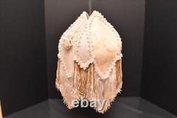 Victorian French Style Lamp Shade Art Nouveau W Fringe embroidered Vintage