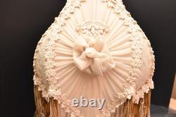Victorian French Style Lamp Shade Art Nouveau W Fringe embroidered Vintage