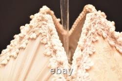 Victorian French Style Lamp Shade Art Nouveau W Fringe embroidered Vintage