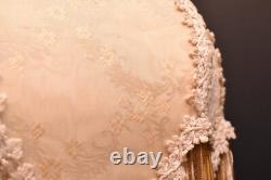 Victorian French Style Lamp Shade Art Nouveau W Fringe embroidered Vintage