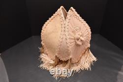 Victorian French Style Lamp Shade Art Nouveau W Fringe embroidered Vintage