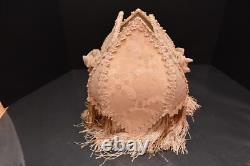 Victorian French Style Lamp Shade Art Nouveau W Fringe embroidered Vintage