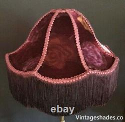 Victorian Grape Color Lamp shade Vintage Antique Floor or Table Lampshade