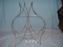 Victorian Lamp Shade Frame Tulip Flower Shape Vintage