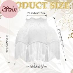 Victorian Scallop Lamp Shade Vintage Large 7.5 Top X 15.8 Bottom X 15 High Re