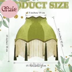 Victorian Scallop Lamp Shade Vintage Large 7.5 Top X 15.8 Bottom X 15 High Re