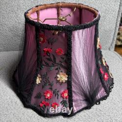 Victorian Style Lamp Shade Beaded Fringe Hand Sewn Brothel Gothic Bohemian 12