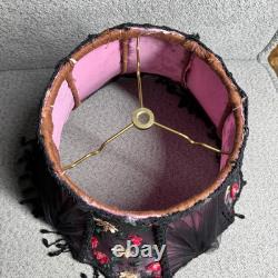 Victorian Style Lamp Shade Beaded Fringe Hand Sewn Brothel Gothic Bohemian 12