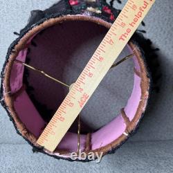 Victorian Style Lamp Shade Beaded Fringe Hand Sewn Brothel Gothic Bohemian 12