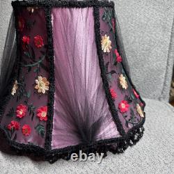 Victorian Style Lamp Shade Beaded Fringe Hand Sewn Brothel Gothic Bohemian 12